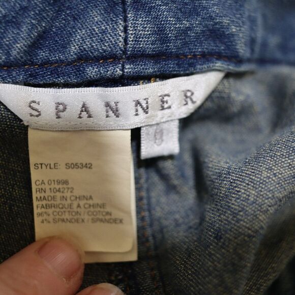 Spanner Vintage 90s/Y2K Ombré Denim Jacket & Flare Jeans Coordinated Set - Picture 7 of 16